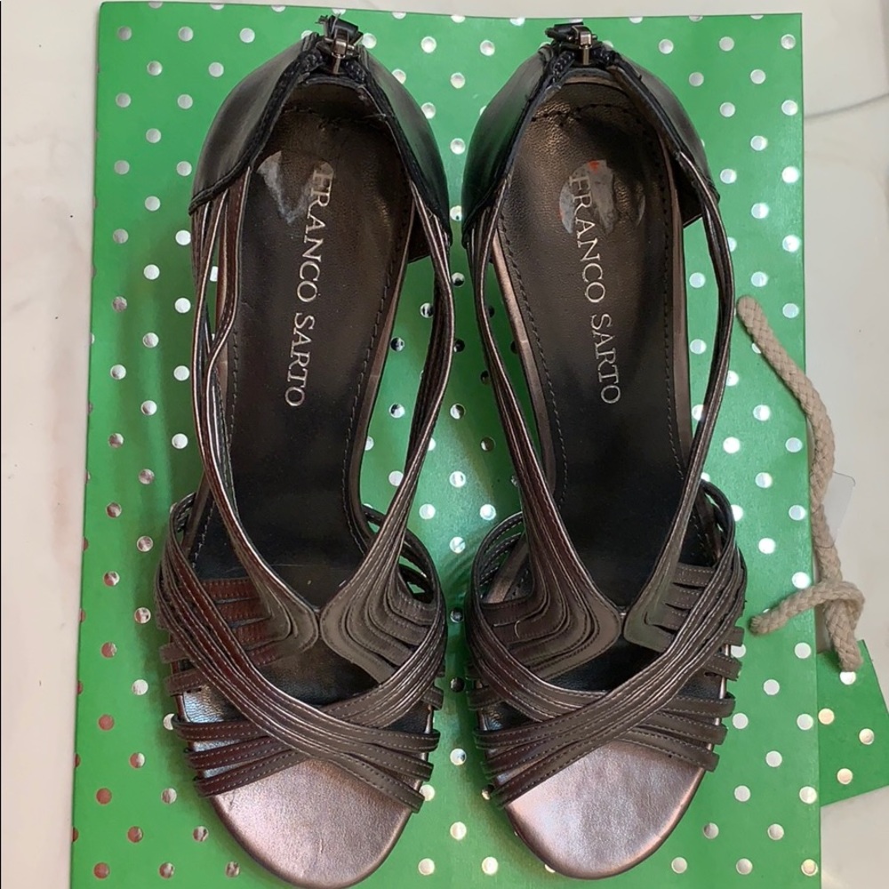 Pewter Color Franco Sarto Sandals  9.5